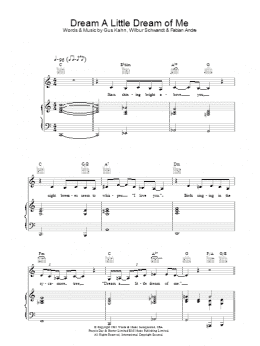page one of Dream A Little Dream Of Me (Piano, Vocal & Guitar Chords)
