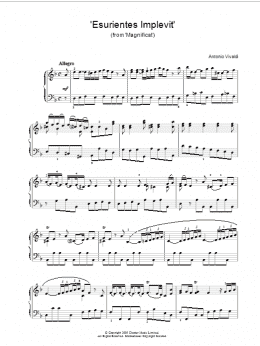 page one of 'Esurientes Implevit' (from 'Magnificat') (Piano Solo)