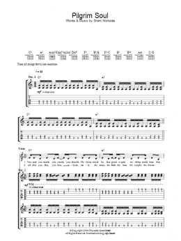 page one of Pilgrim Soul (Guitar Tab)