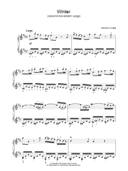 page one of Winter (Piano Solo)