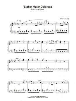 page one of 'Stabat Mater Dolorosa' (from 'Stabat Mater') (Piano Solo)