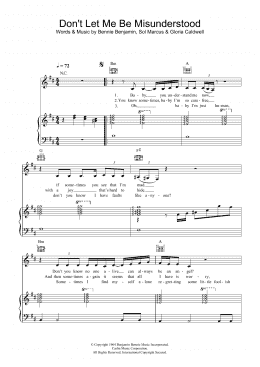 page one of Don't Let Me Be Misunderstood (Piano, Vocal & Guitar Chords)