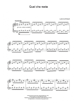 page one of Quel Che Resta (Piano Solo)