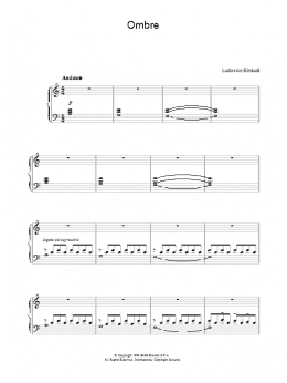 page one of Ombre (Piano Solo)