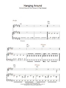 page one of Hanging Around (Piano, Vocal & Guitar Chords)