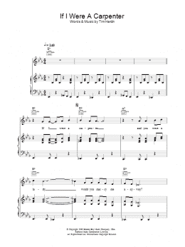page one of If I Were A Carpenter (Piano, Vocal & Guitar Chords)