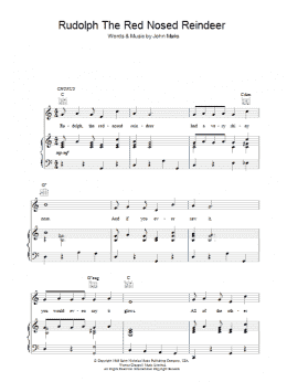 page one of Rudolph The Red-Nosed Reindeer (Piano, Vocal & Guitar Chords (Right-Hand Melody))