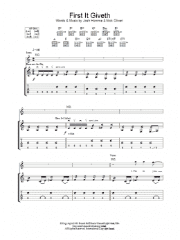 page one of First It Giveth (Guitar Tab)
