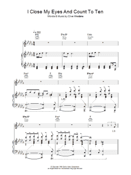 page one of I Close My Eyes And Count To Ten (Piano, Vocal & Guitar Chords)