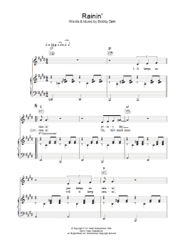 page one of Rainin' (Piano, Vocal & Guitar Chords)