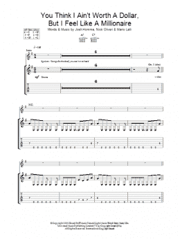 page one of You Think I Ain't Worth A Dollar, But I Feel Like A Millionaire (Guitar Tab)
