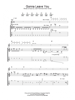 page one of Gonna Leave You (Guitar Tab)