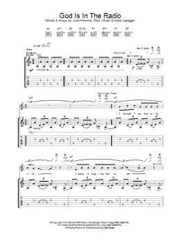 page one of God Is In The Radio (Guitar Tab)