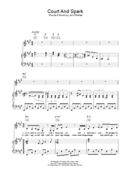 page one of Court And Spark (Piano, Vocal & Guitar Chords)