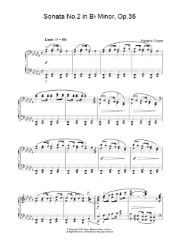 page one of Sonata No. 2 In Bb Minor, Op.35 (Funeral March) (Piano Solo)
