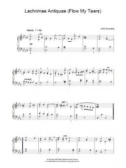 page one of Lachrimae Antiquae (Flow My Tears) (Piano Solo)