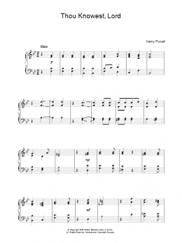 page one of Thou Knowest, Lord (Piano Solo)