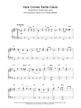 page one of Here Comes Santa Claus (Piano Solo)
