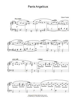 page one of Panis Angelicus (O Lord Most Holy) (Piano Solo)
