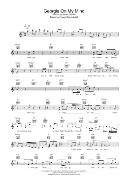 page one of Georgia On My Mind (Lead Sheet / Fake Book)