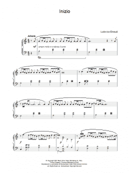 page one of Inizio (Piano Solo)