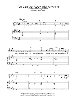 page one of You Can Get Away With Anything (Piano, Vocal & Guitar Chords)