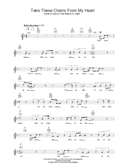 page one of Take These Chains From My Heart (Lead Sheet / Fake Book)