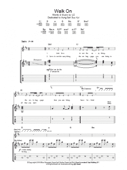 page one of Walk On (Guitar Tab)