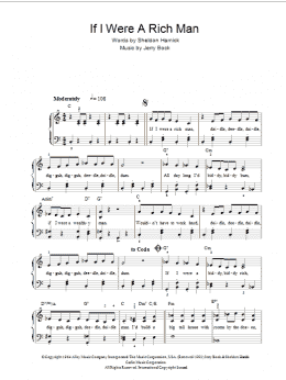 page one of If I Were A Rich Man (from Fiddler On The Roof) (Piano, Vocal & Guitar Chords)