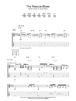 page one of The Rescue Blues (Guitar Tab)