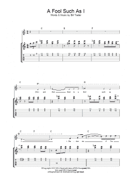 page one of (Now And Then There's) A Fool Such As I (Guitar Tab)