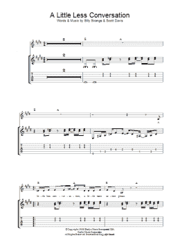 page one of A Little Less Conversation (Guitar Tab)