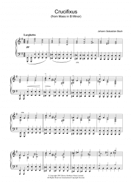 page one of Crucifixus (from Mass In B Minor) (Piano Solo)