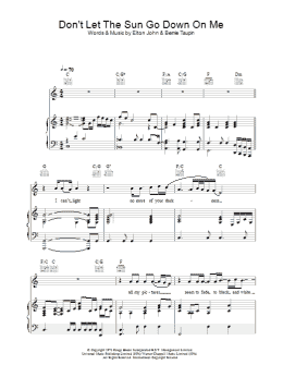 page one of Don't Let The Sun Go Down On Me (Piano, Vocal & Guitar Chords)
