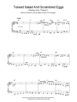 page one of Tossed Salad And Scrambled Eggs (Theme from Frasier) (Piano Solo)