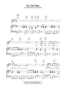 page one of My Old Man (Piano, Vocal & Guitar Chords)