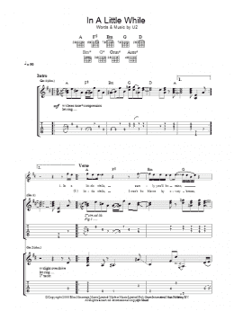 page one of In A Little While (Guitar Tab)
