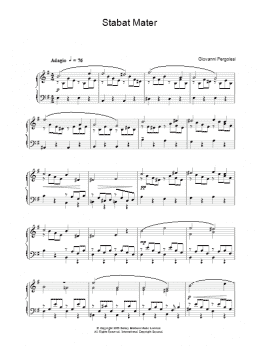 page one of Stabat Mater (Piano Solo)
