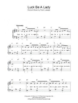 page one of Luck Be A Lady (Easy Piano)