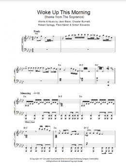 page one of Woke Up This Morning (Theme from The Sopranos) (Piano Solo)