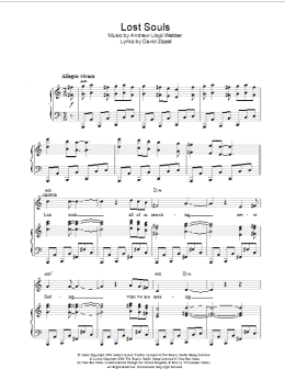 page one of Lost Souls (Piano, Vocal & Guitar Chords)