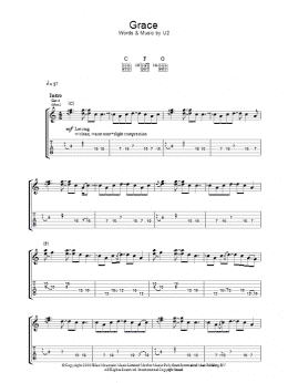 page one of Grace (Guitar Tab)