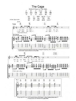 page one of The Cage (Guitar Tab)