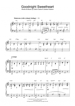 page one of Goodnight Sweetheart (Piano Solo)