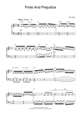 page one of Pride And Prejudice (Piano Solo)