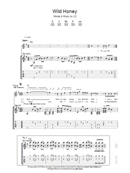 page one of Wild Honey (Guitar Tab)