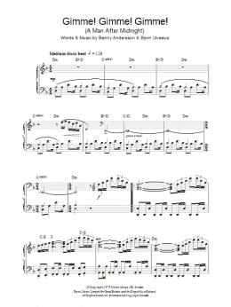 page one of Gimme! Gimme! Gimme! (A Man After Midnight) (Piano Solo)