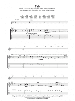 page one of Talk (Guitar Tab)
