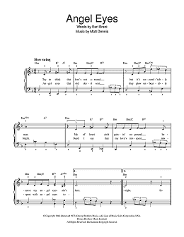 page one of Angel Eyes (Beginner Piano (Abridged))