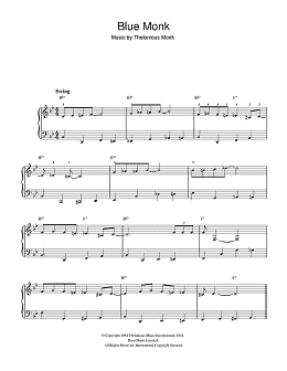 page one of Blue Monk (Beginner Piano (Abridged))